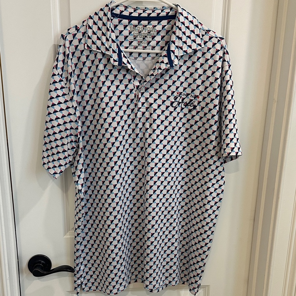 Barstool Geometric Pattern Men's Golf Shirt
